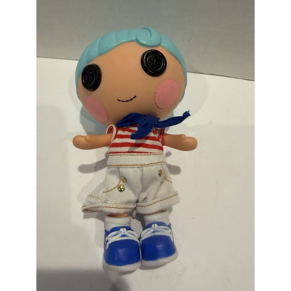 Lalaloopsy Littles Matey Anchors Doll MGA 2011 Blue Hair Sailor Outfit Boy 7"